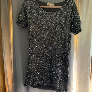 Michael Kors sequin mini shirt dress
